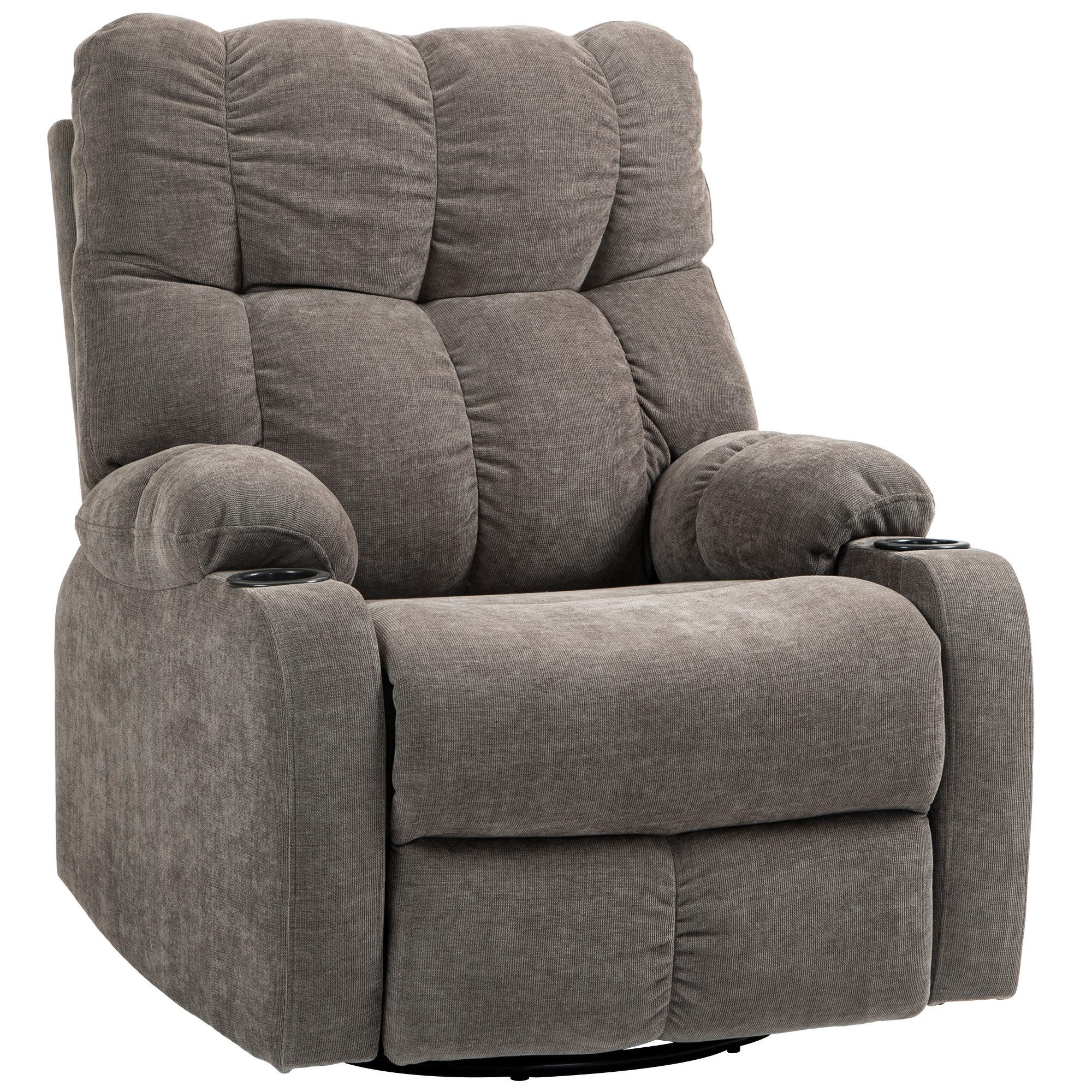 HOMCOM Relaxsessel Mit Liegefunktion - TV-Sessel Hellgrau